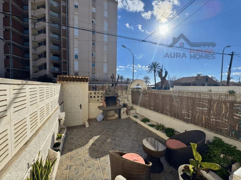 Terraza con barbacoa